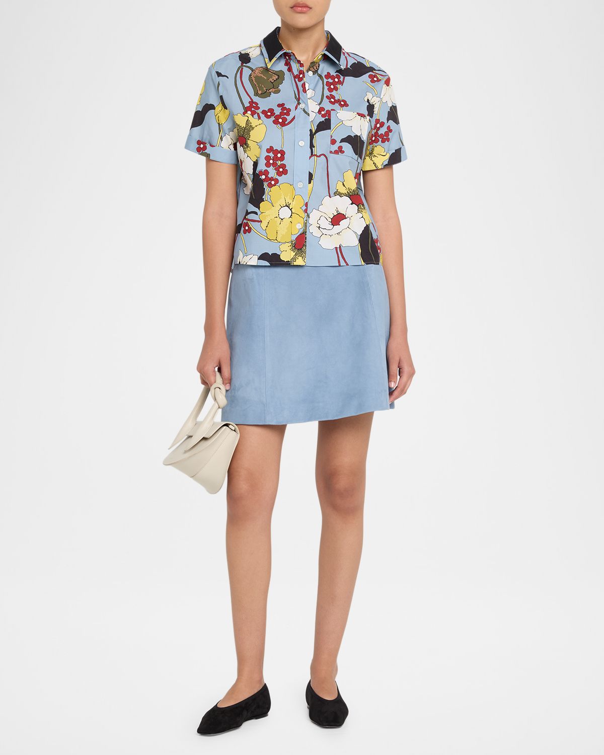 Marni Lined Suede Mini Skirt