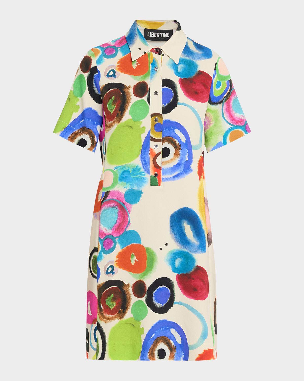 Libertine Gouache Printed Preppy Mini Polo Dress | Thumbnail 6 Libertine Gouache Printed Preppy Mini Polo Dress | Thumbnail 6
