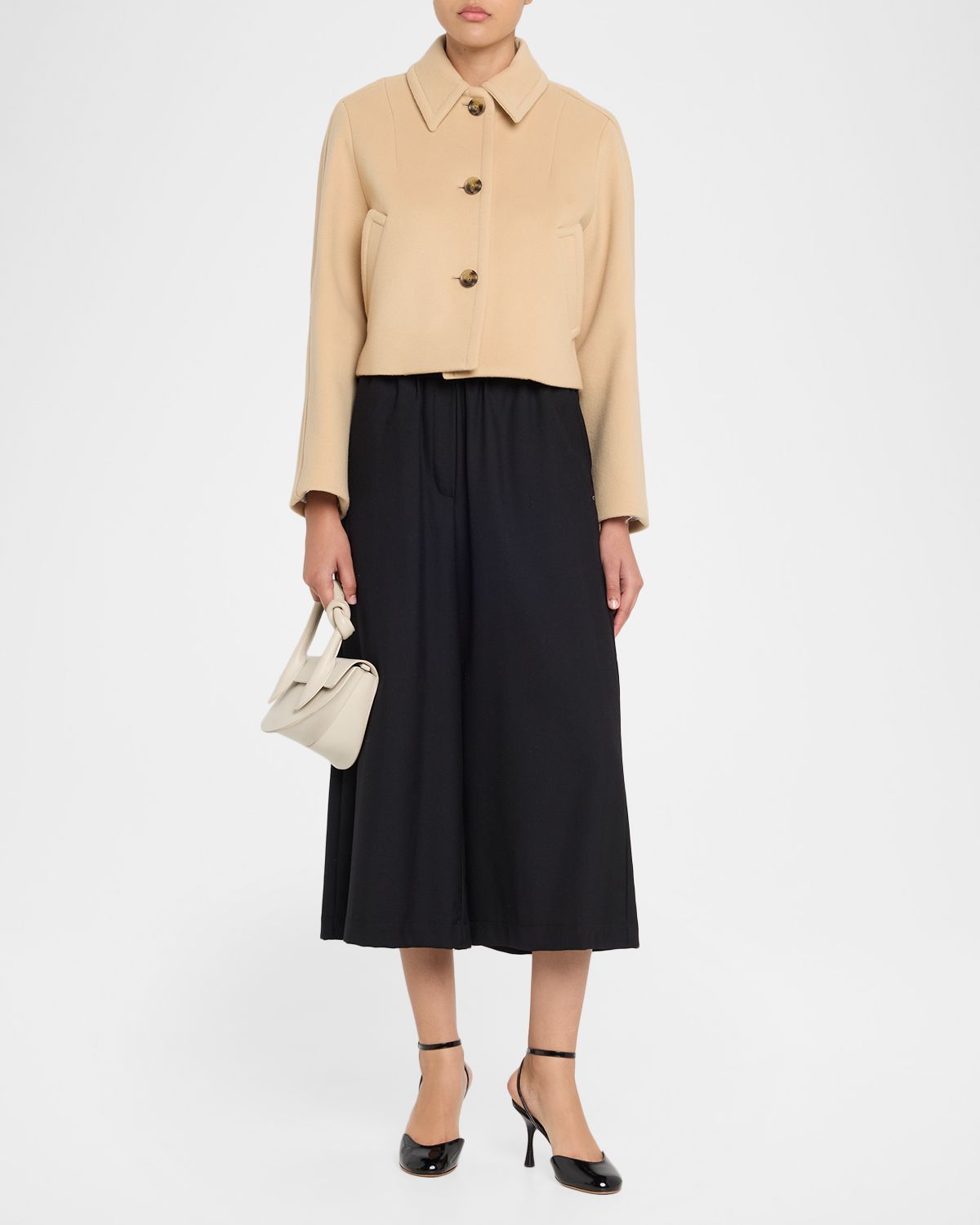 Marni Wool Felt Cropped Single-Breasted Jacket