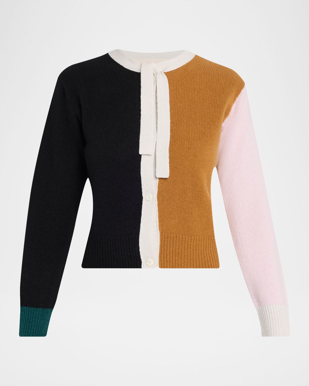 Marni Colorblock Cashmere Crewneck Cardigan