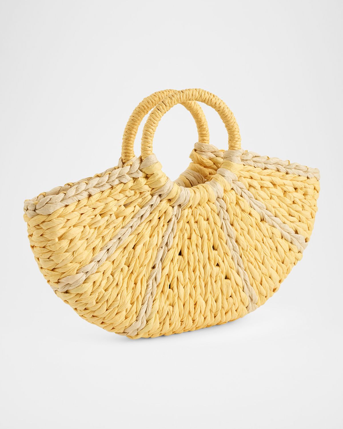Molo Girl 's Lemon Straw Tote Bag
