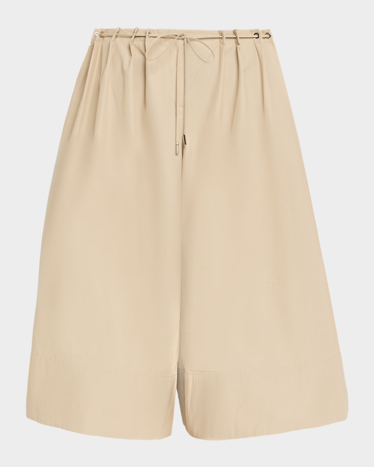 Brandon Maxwell Sutton Drawstring Wide-Leg Bermuda Shorts