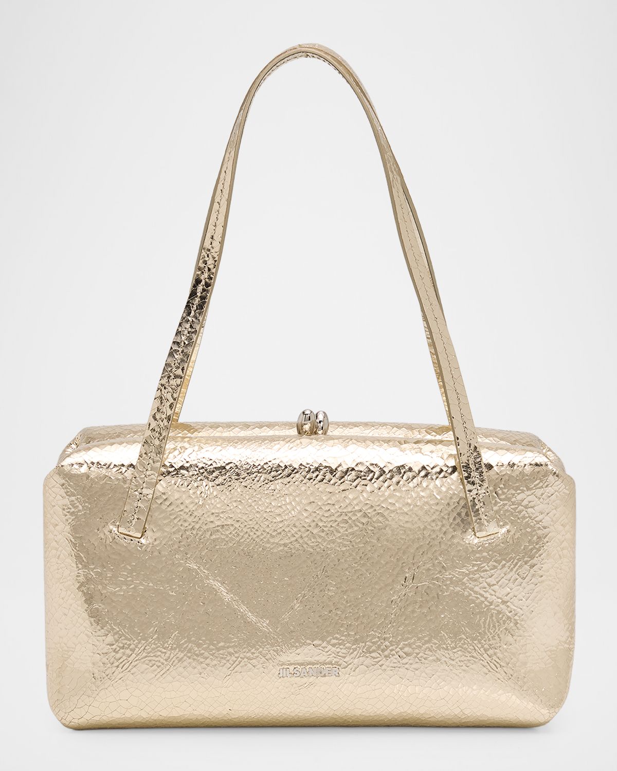 Jil Sander Goji Pillow Laminated Leather Shoulder Bag