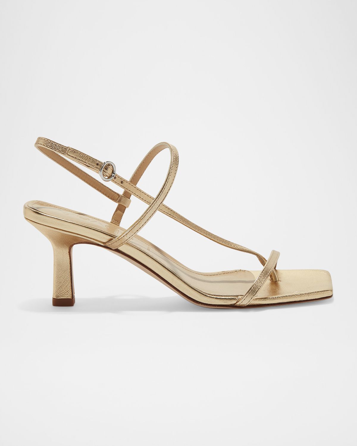 Aeyde 65mm Elise Metallic Nappa Leather Sandals