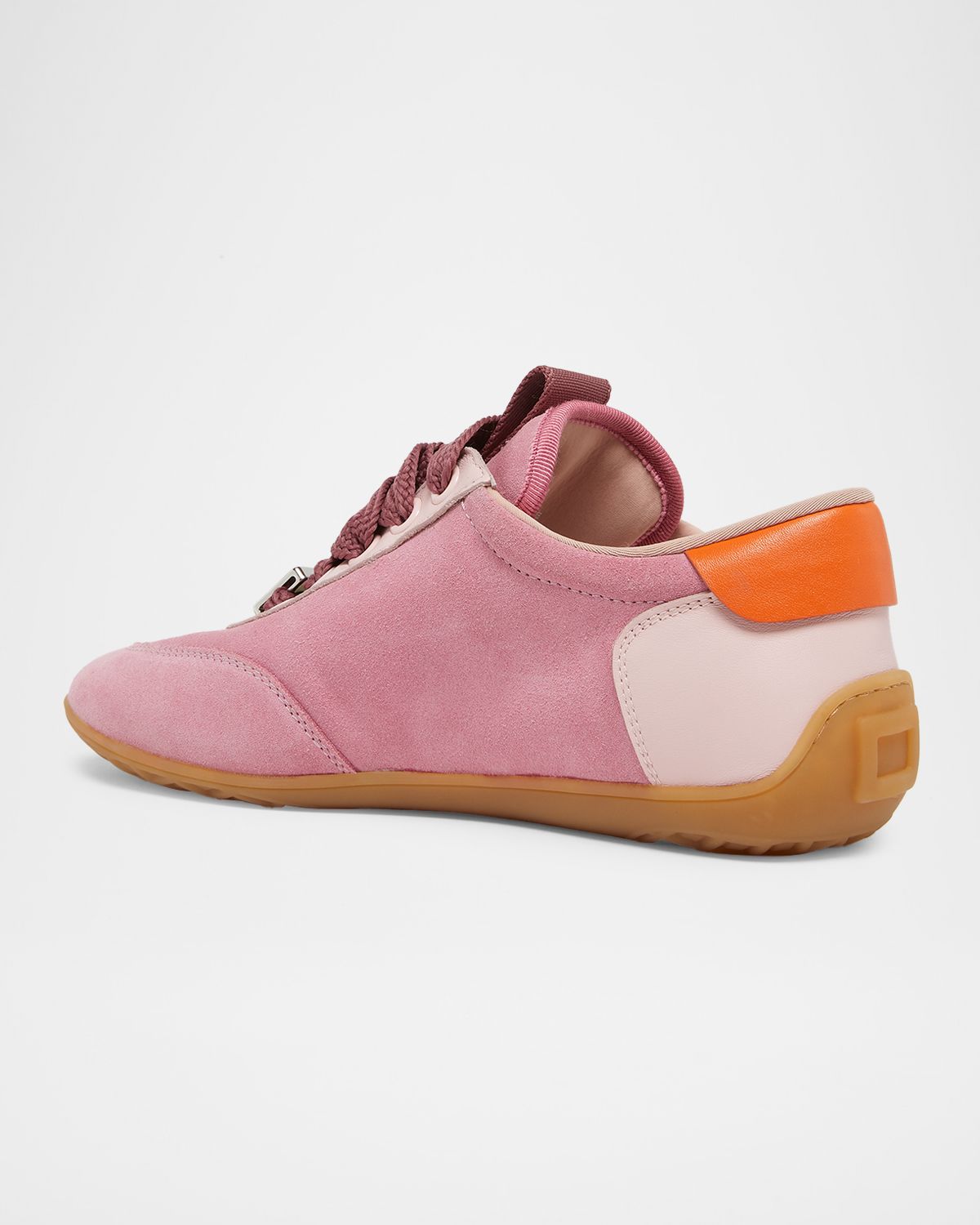 Roger Vivier Viv Mixed Leather Low-Top Sneakers