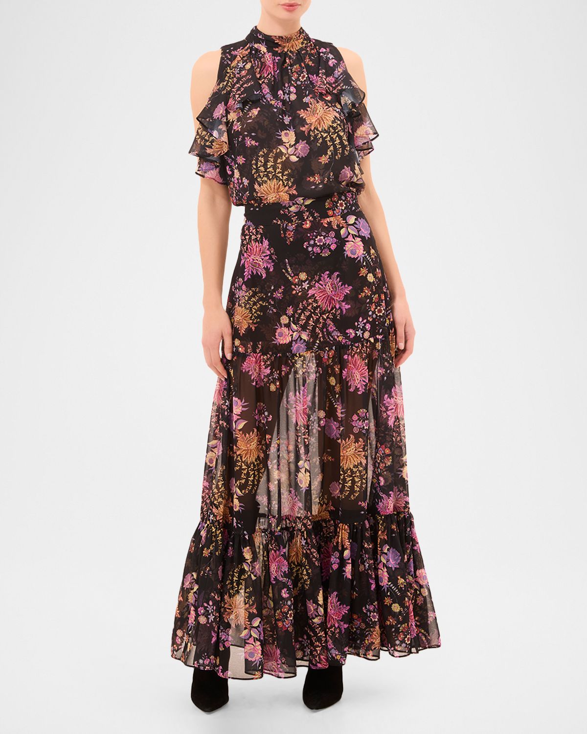 MISA Los Angeles Kyra Floral Chiffon Top