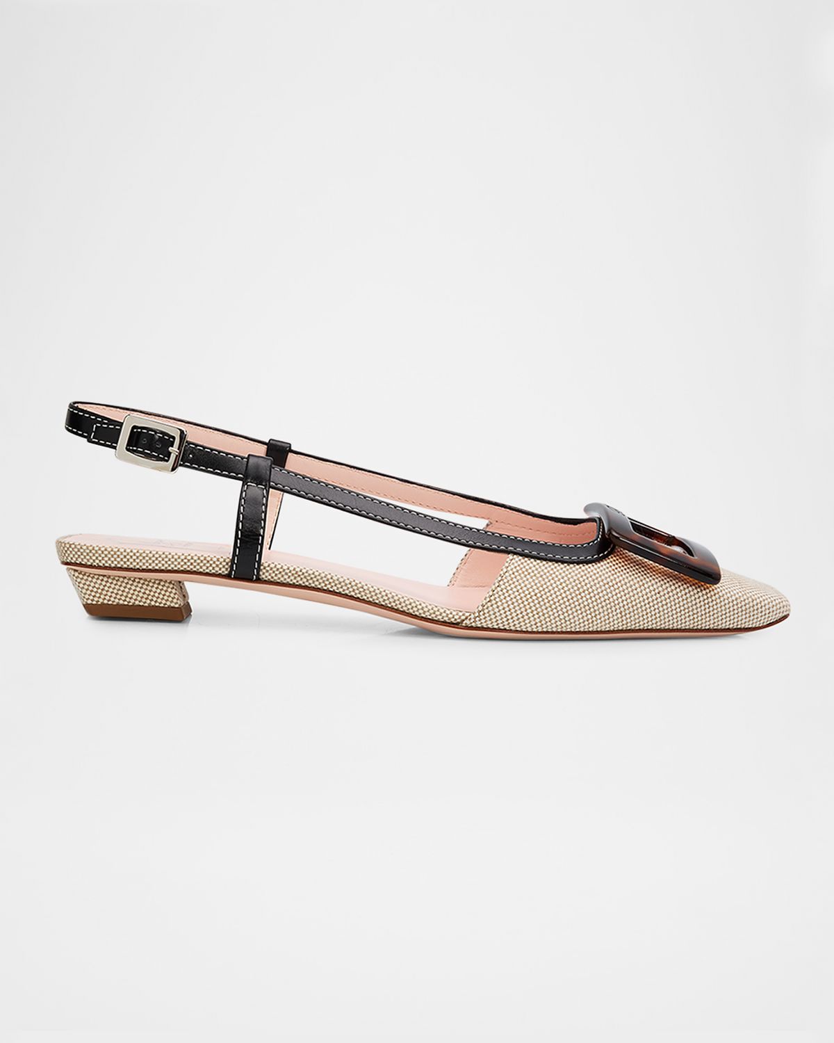 Roger Vivier Belle Vivier Canvas Slingback Ballerina Flats | Thumbnail 7 Roger Vivier Belle Vivier Canvas Slingback Ballerina Flats | Thumbnail 7