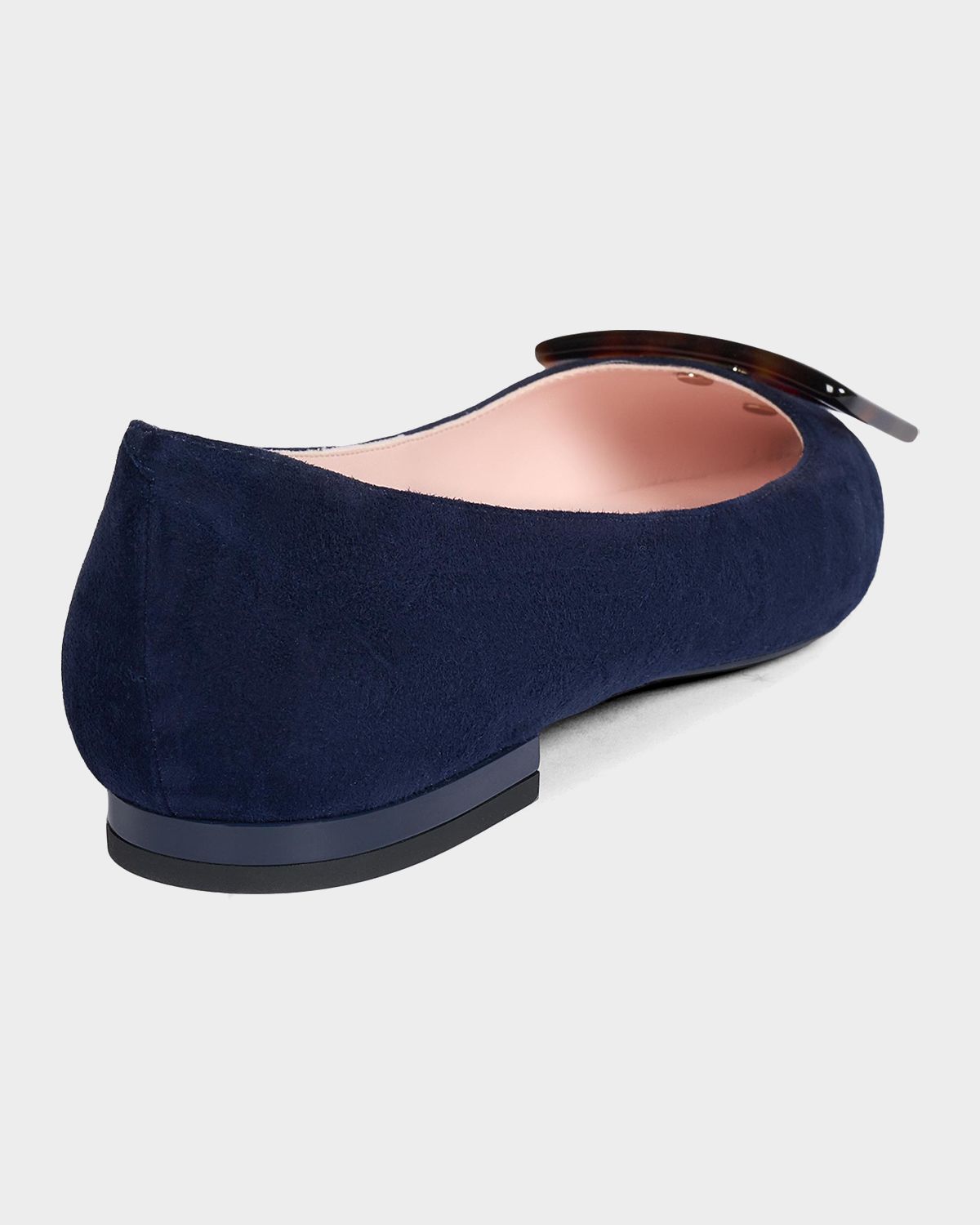 Roger Vivier Gommettine Suede Ballerina Flats