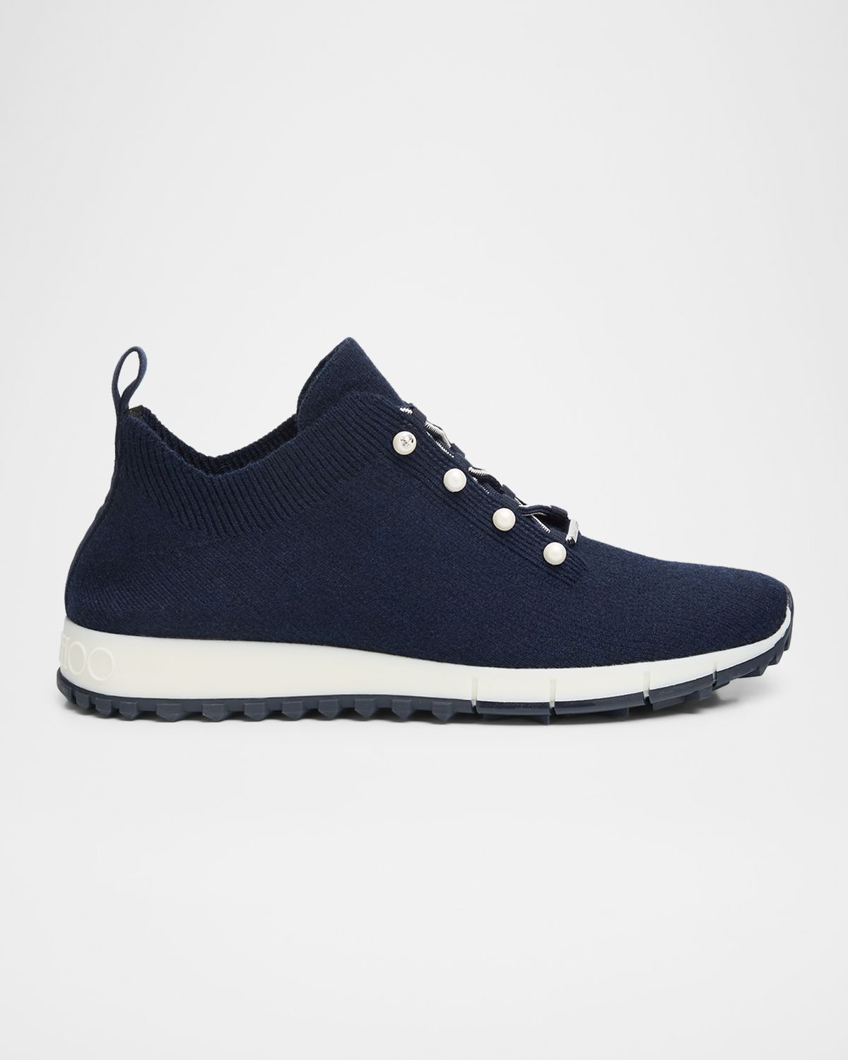 Jimmy Choo Veles Embellished Knit Trainers
