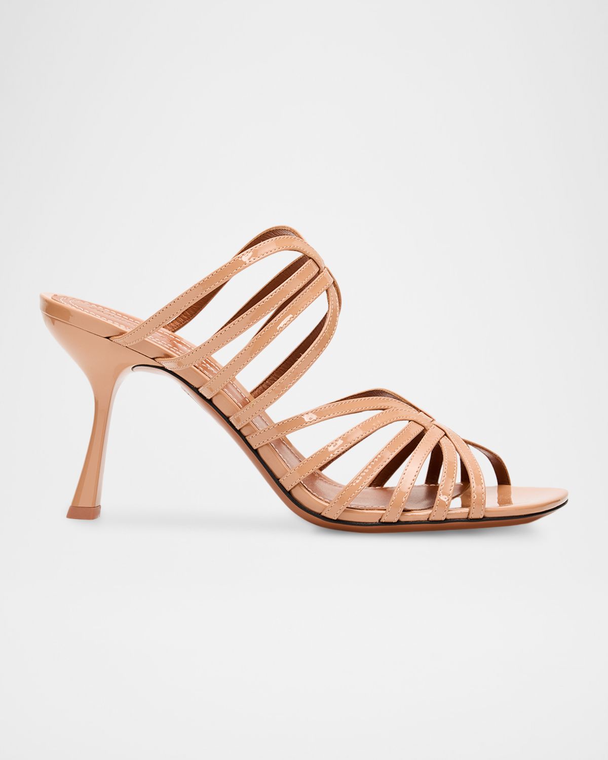 Zimmermann Aura Metallic Leather Strappy Mule Sandals