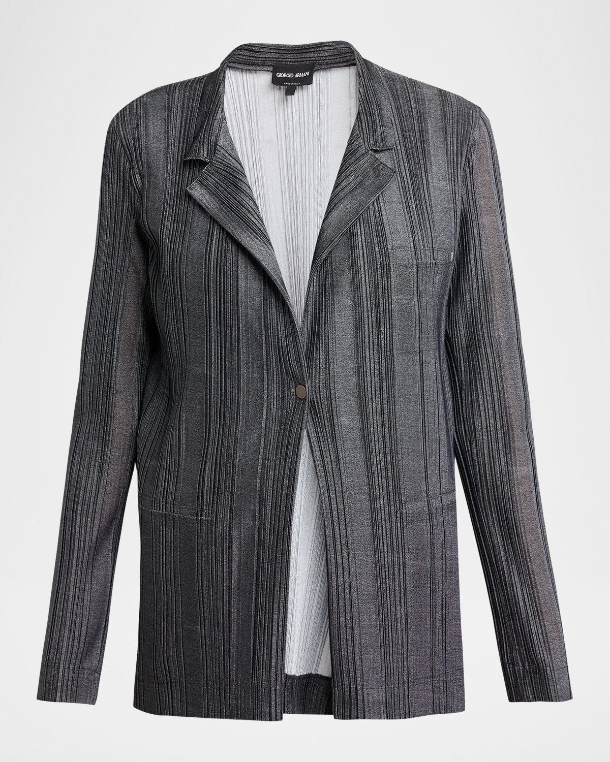 Giorgio Armani Plisse Jersey Jacket
