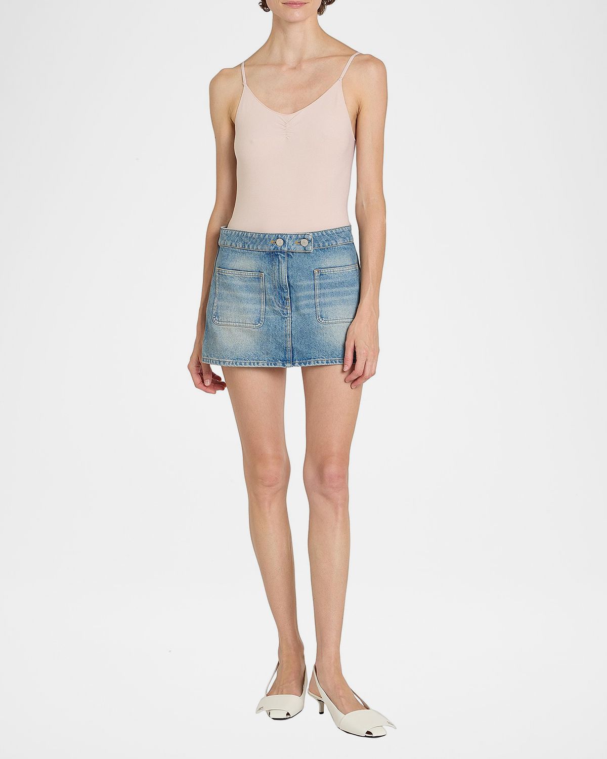 Courreges Signature Denim Mini Skirt
