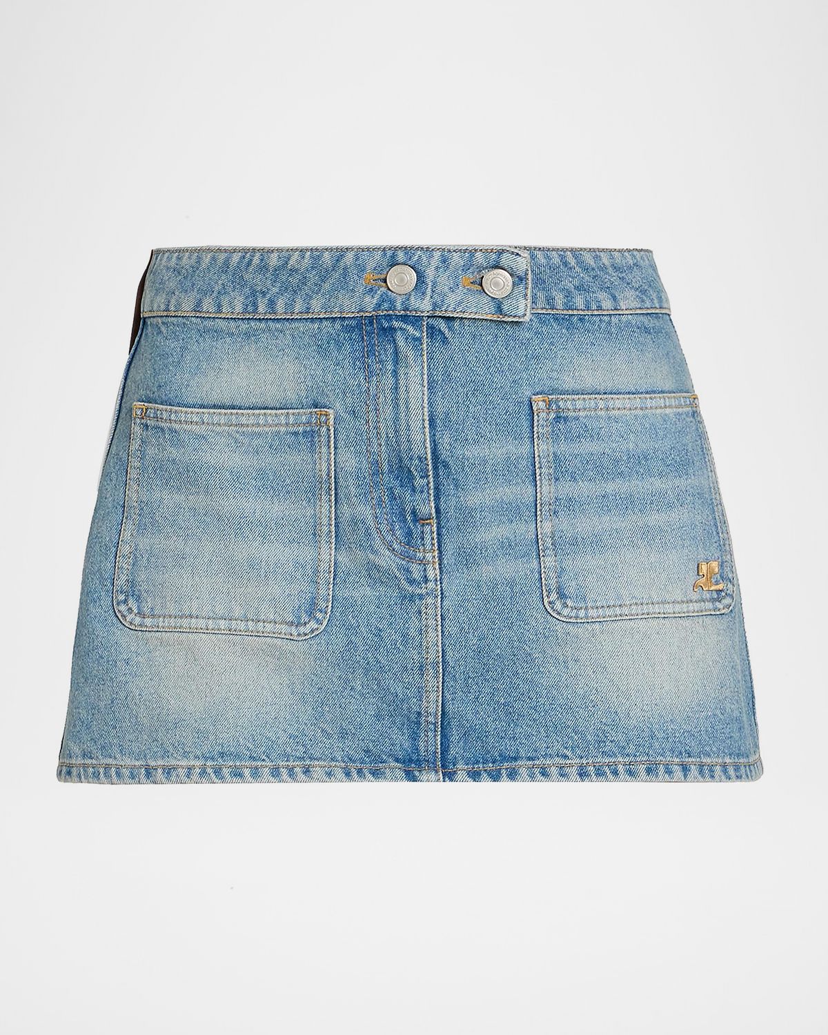 Courreges Signature Denim Mini Skirt