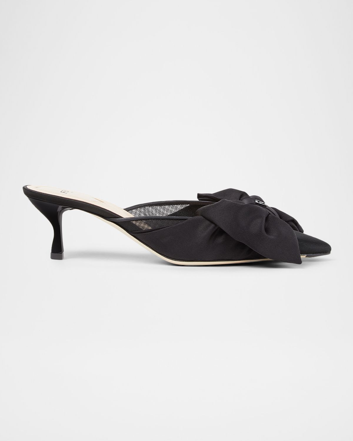 Fendi 55mm Colibri Satin Bow Mule Pumps