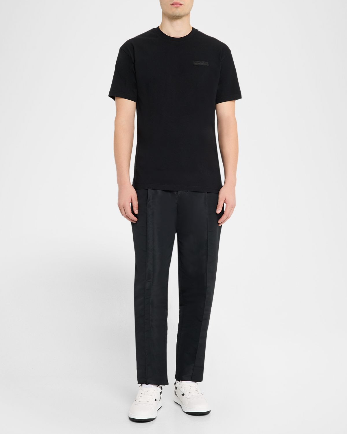 Givenchy Men 's Tonal Grosgrain Label Crewneck T-Shirt | Thumbnail 5 Givenchy Men 's Tonal Grosgrain Label Crewneck T-Shirt | Thumbnail 5