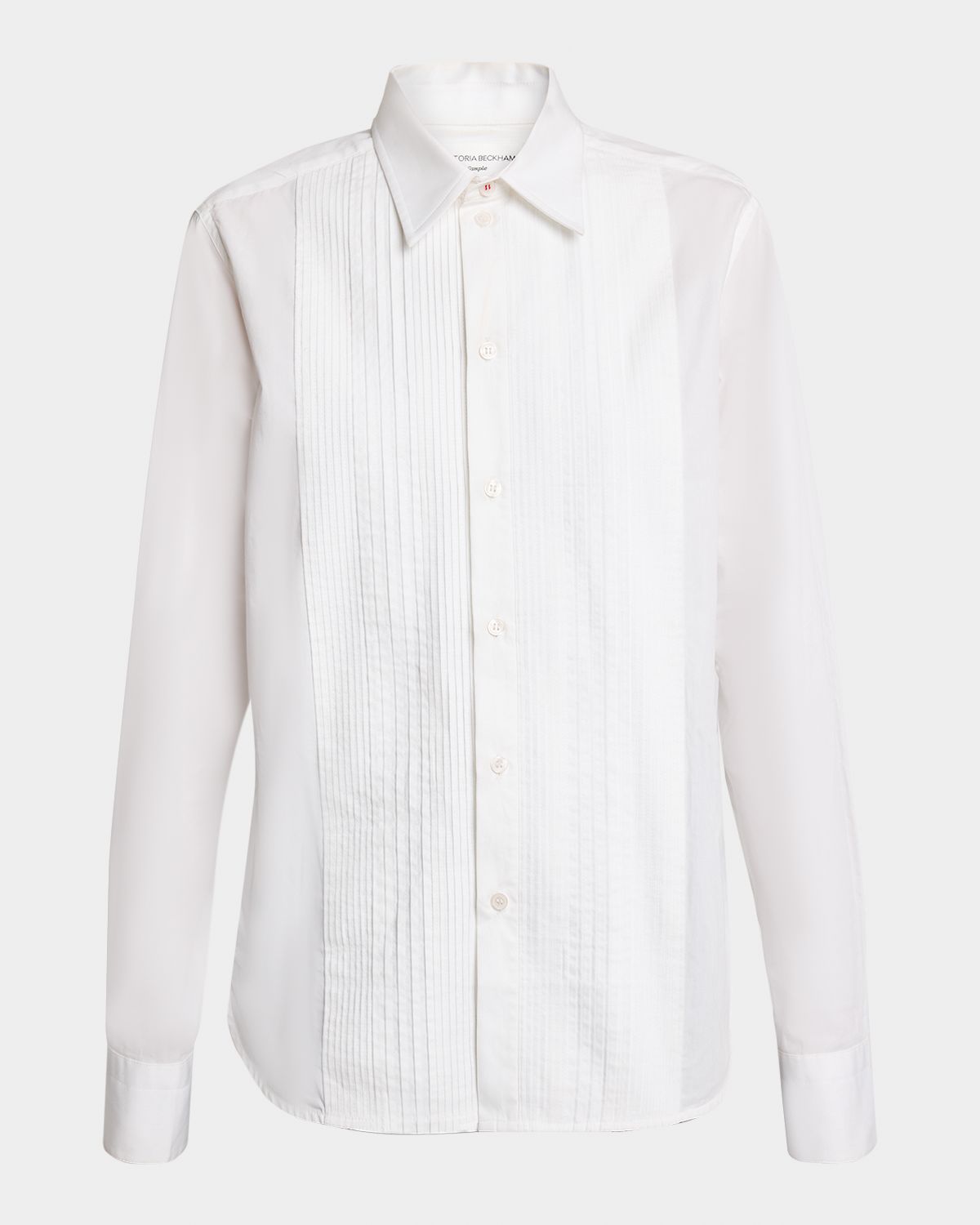 Victoria Beckham Pintucked Cotton Poplin Shirt