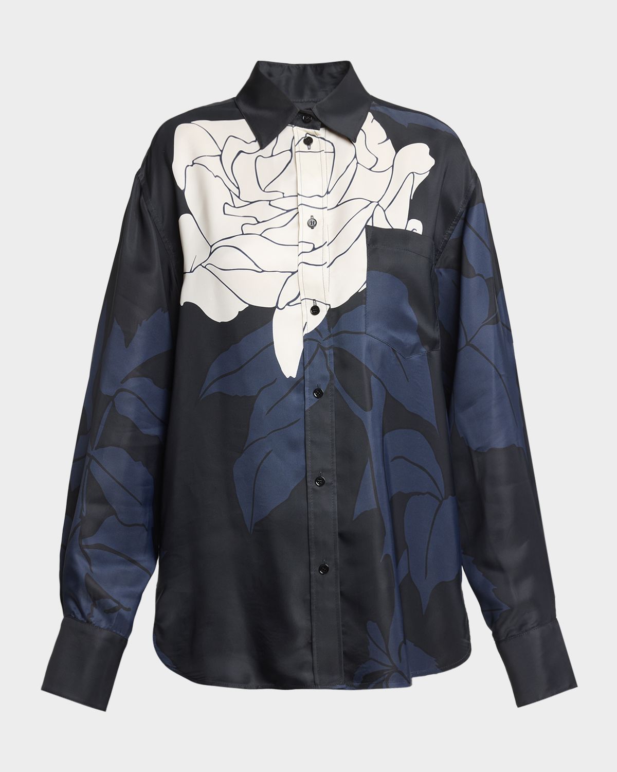 Victoria Beckham Floral-Print Pajama Shirt