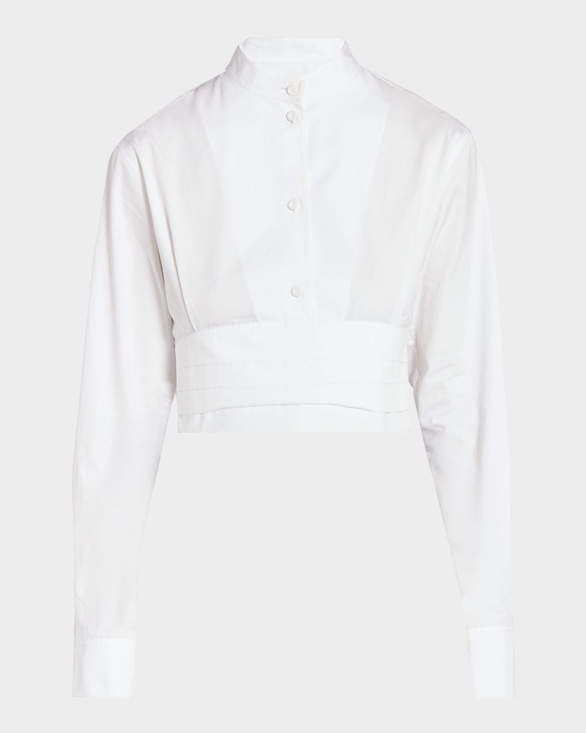 ALAÏA Cummerbund Cotton Cropped Shirt | Thumbnail 7 ALAÏA Cummerbund Cotton Cropped Shirt | Thumbnail 7