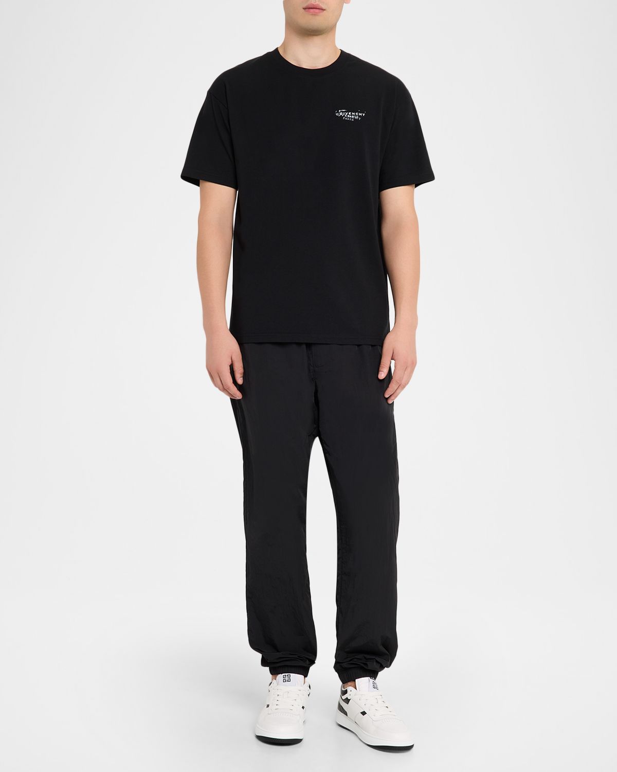Givenchy Men 's Cotton Logo tamp Print T-hirt | Thumbnail 5 Givenchy Men 's Cotton Logo tamp Print T-hirt | Thumbnail 5