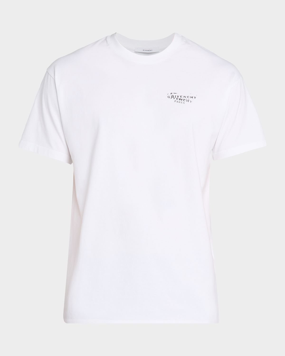 Givenchy Men 's Cotton Logo Stamp Print T-Shirt