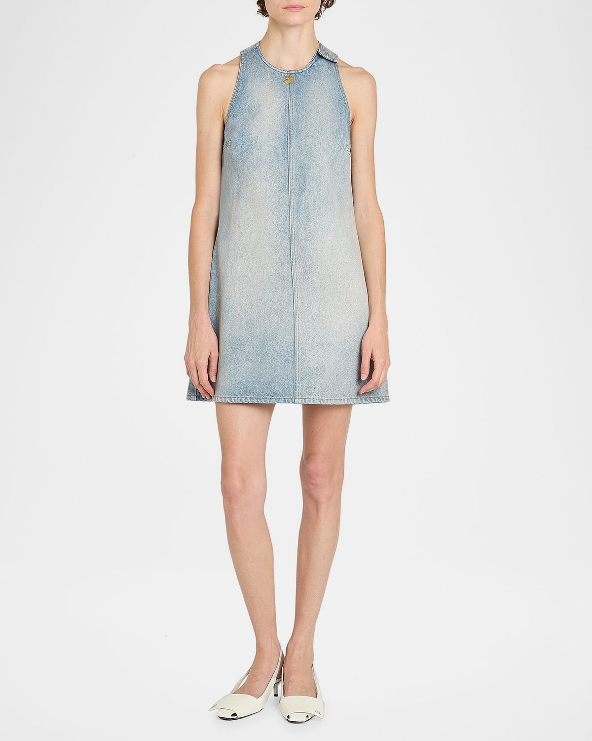 Courreges Heritage Denim A-Line Mini Dress