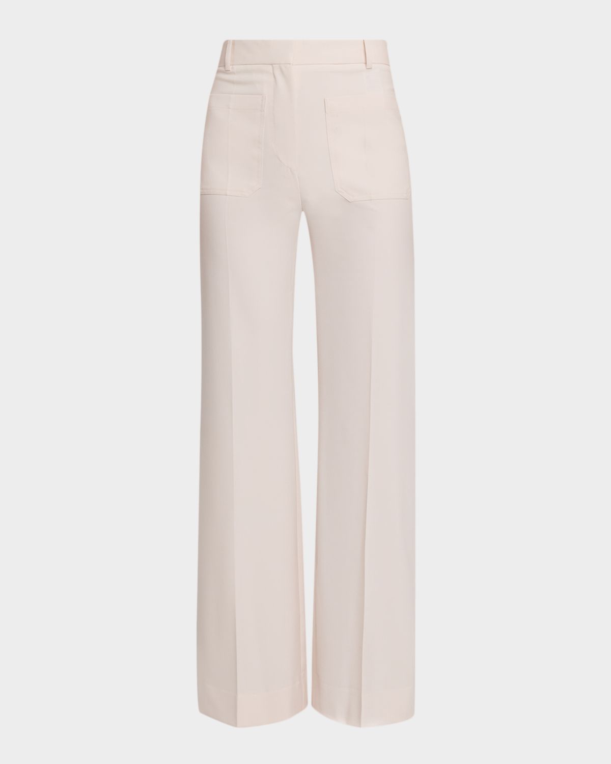 Victoria Beckham Alina Patch-Pocket Wide-Leg Trousers