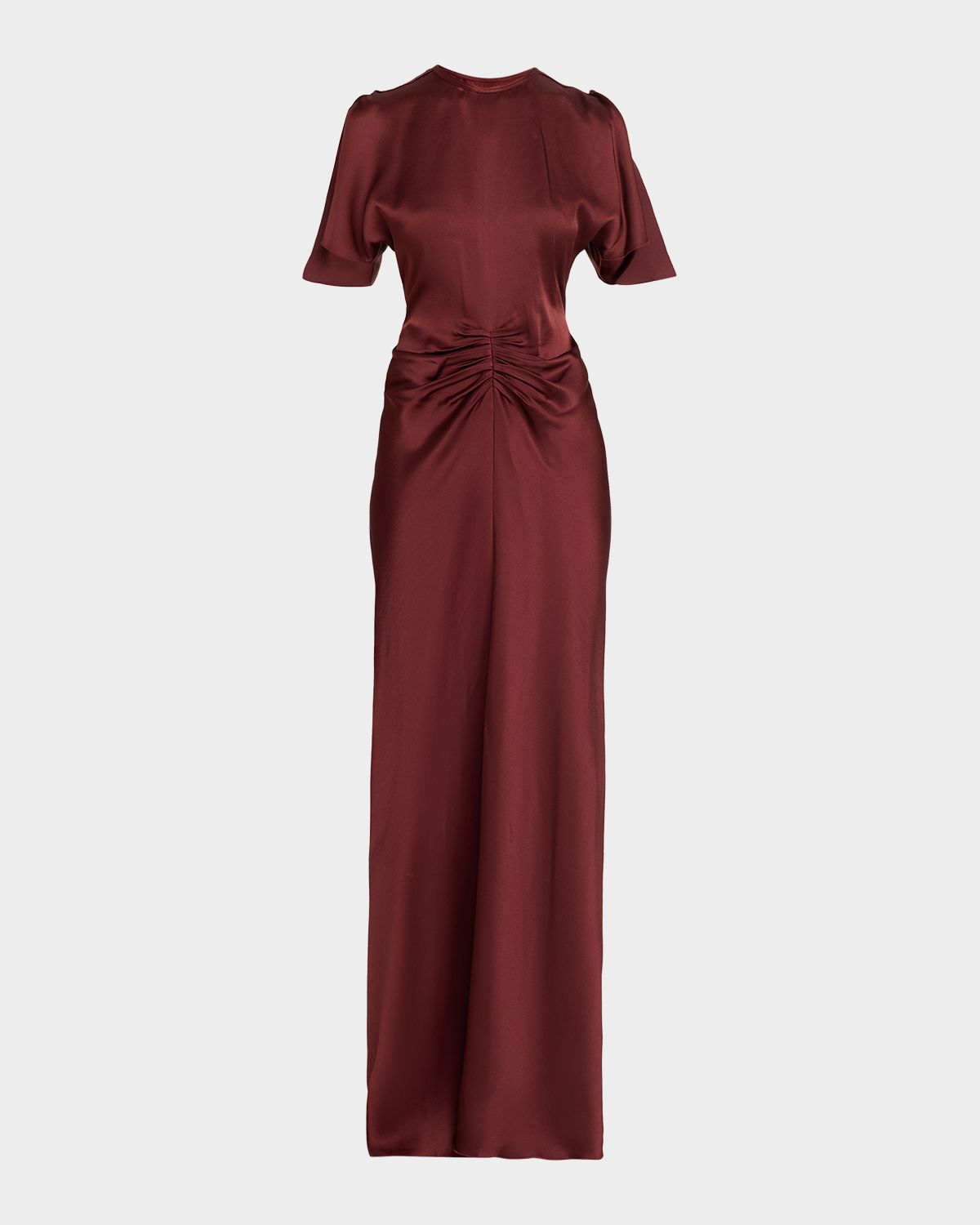 Victoria Beckham Gathered Waist Satin Maxi Dress | Thumbnail 6