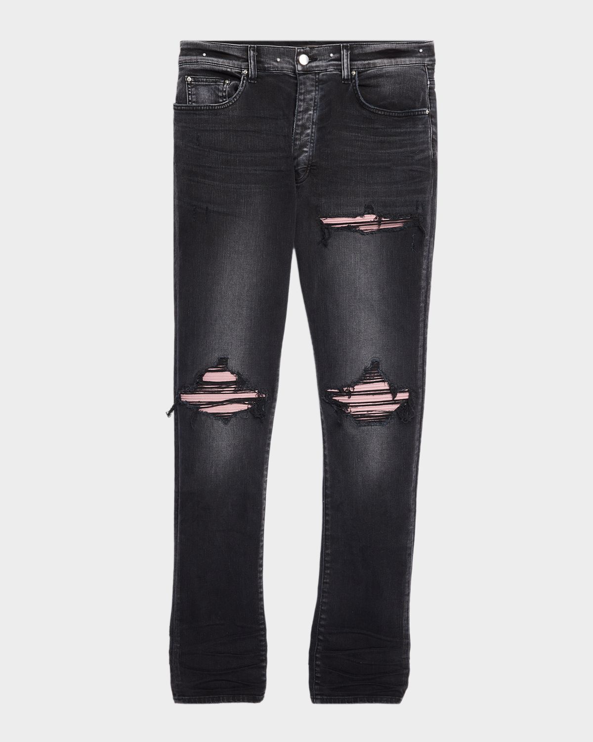 Amiri Men 's Mx1 Ultrasuede-Repaired Stretch Denim Jeans