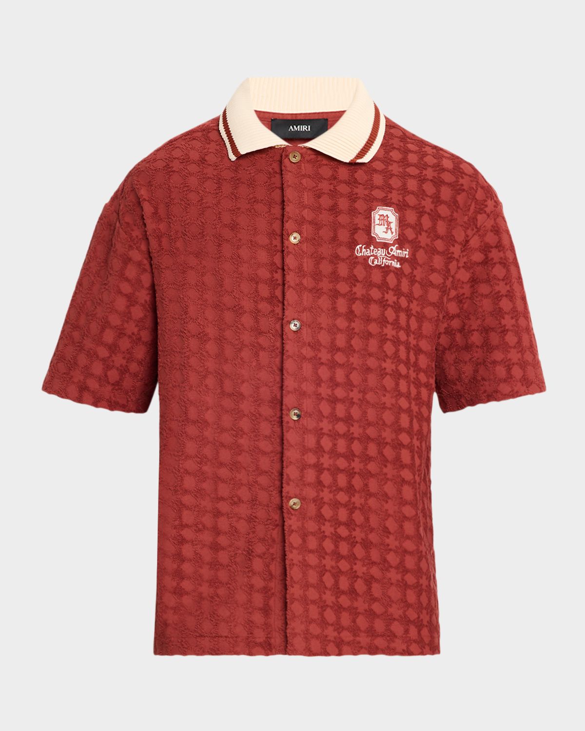 Amiri Men 's MA Chateau Toweling Short-Sleeve Shirt