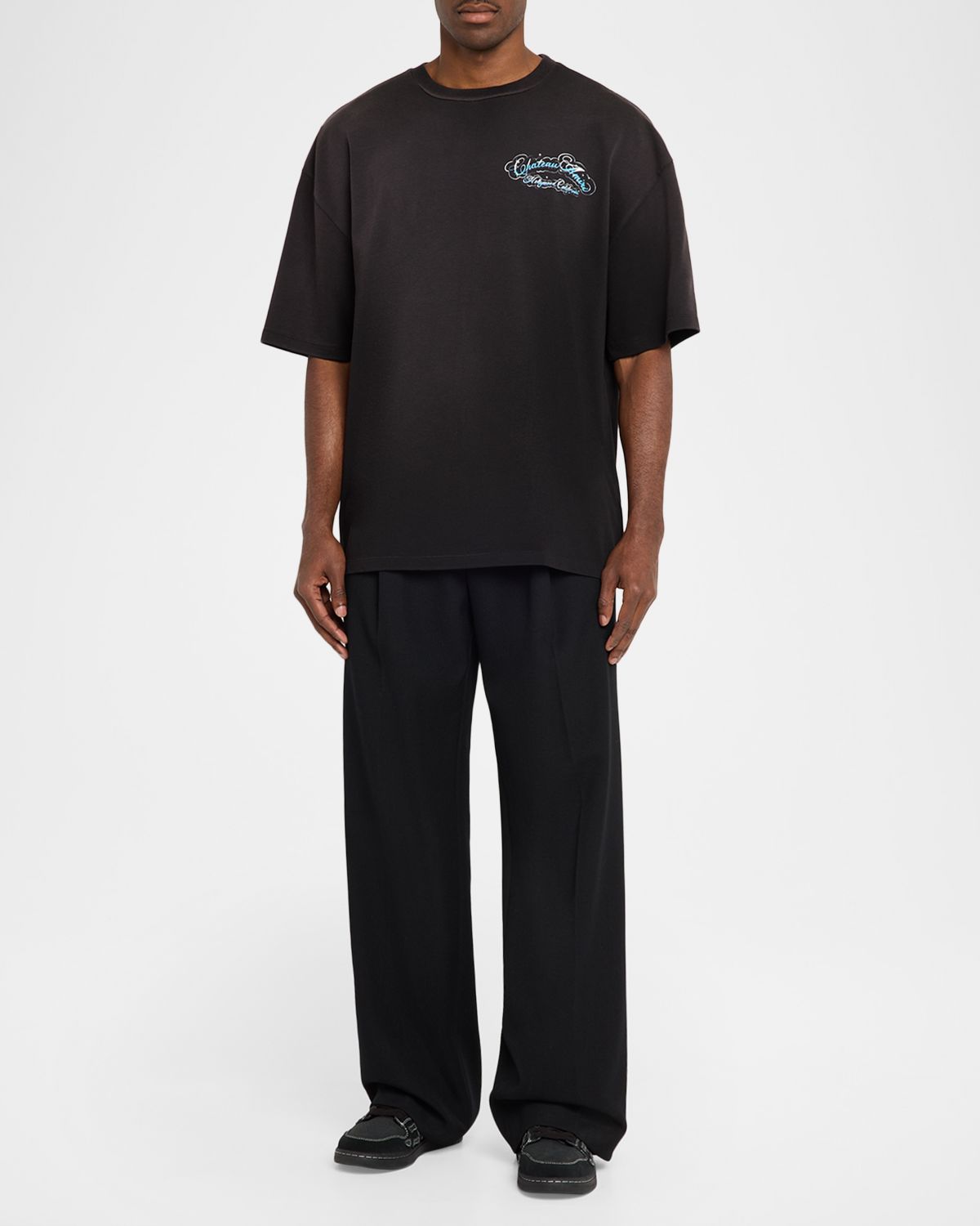 Amiri en 's Crystal-Print Chateau  Cotton T-Shirt