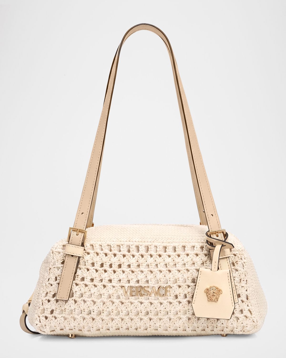 Versace Crochet Cotton Bowling Shoulder Bag