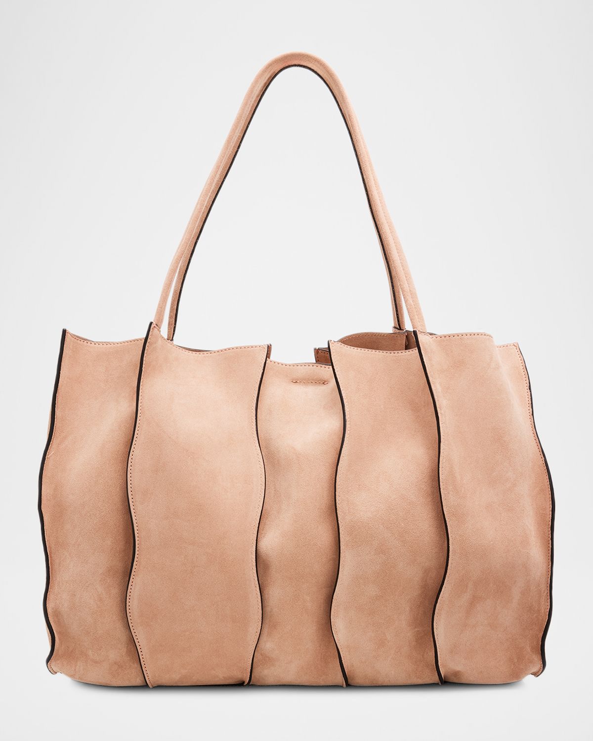 Ulla Johnson Adria Large Wavy Suede Tote Bag