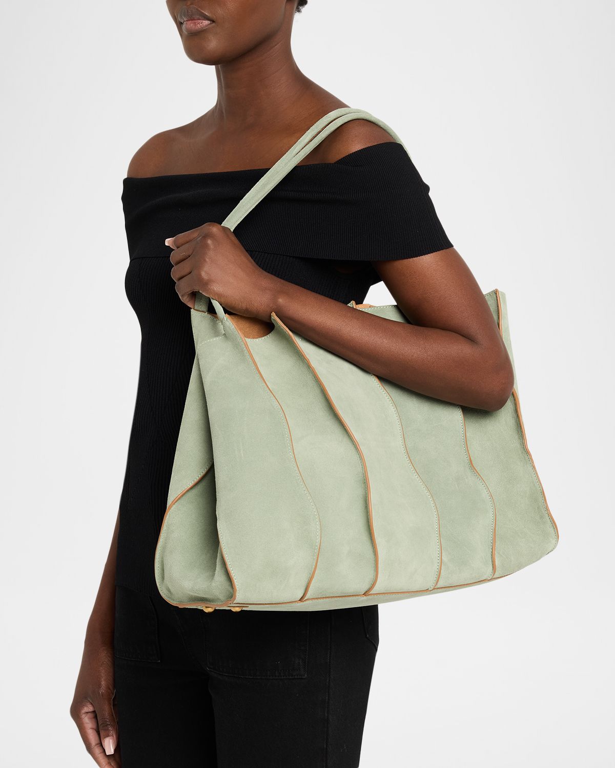 Ulla Johnson Adria Large Wavy Suede Tote Bag | Thumbnail 11 Ulla Johnson Adria Large Wavy Suede Tote Bag | Thumbnail 11