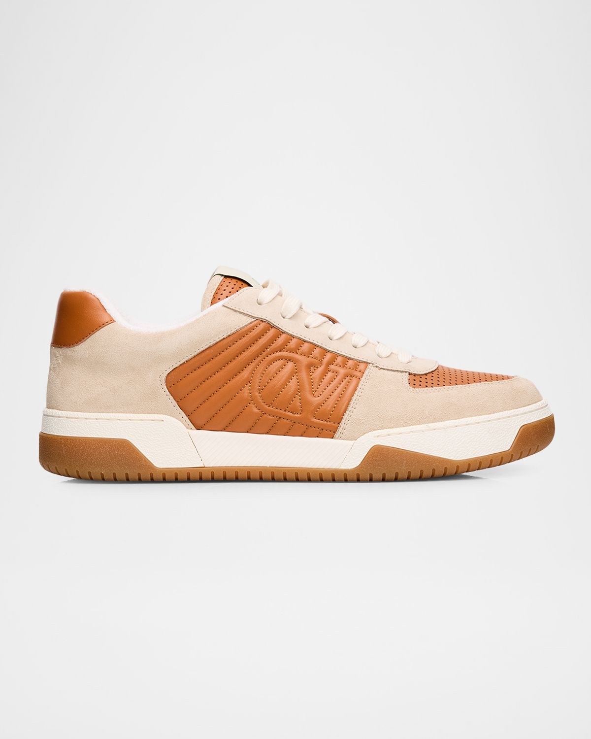 Valentino Garavani Men 's Sparry Split Leather and Napa Low-Top Sneakers