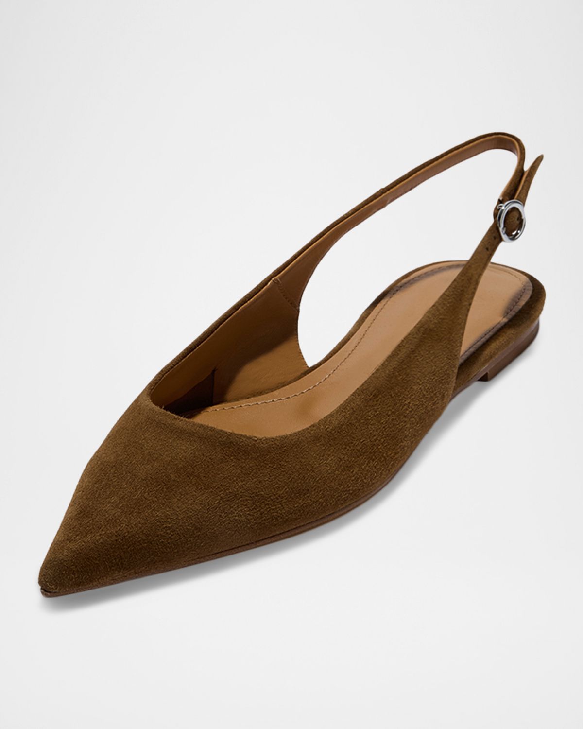 Aeyde Annora Kid Suede Slingback Flats