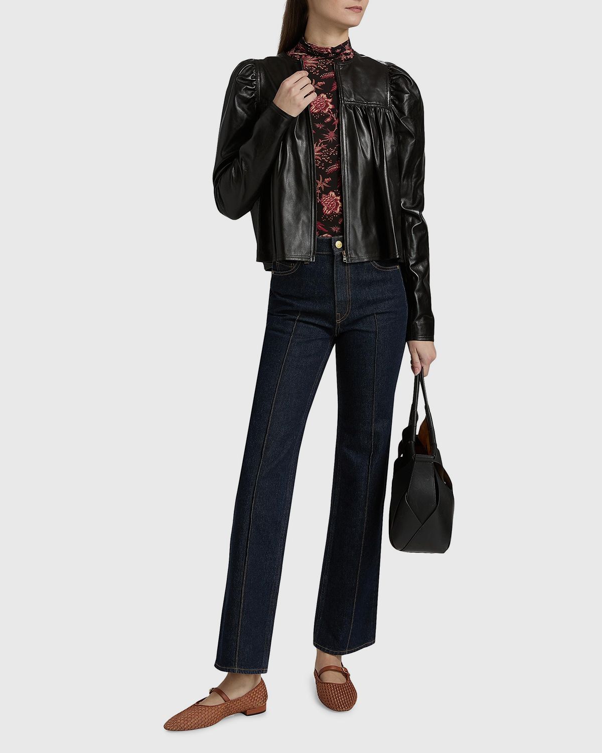 Ulla Johnson Anouk Puff-Sleeve Nappa Leather Jacket | Thumbnail 3 Ulla Johnson Anouk Puff-Sleeve Nappa Leather Jacket | Thumbnail 3