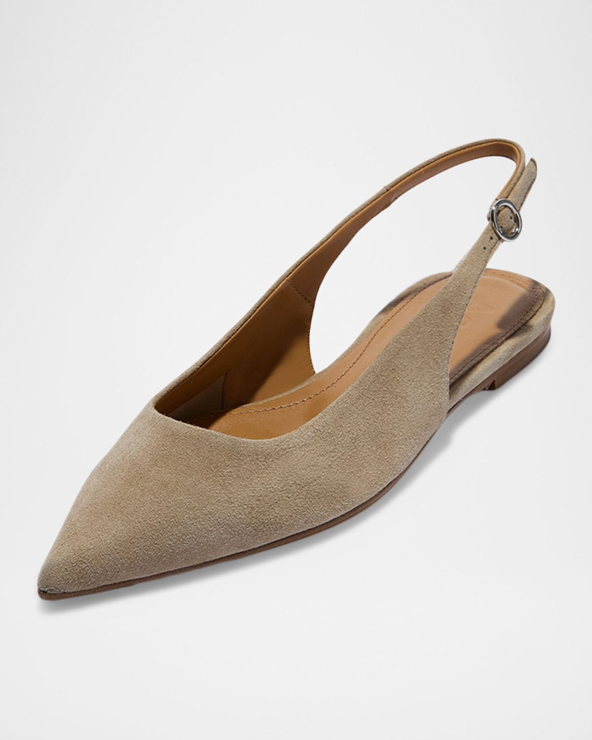 Aeyde Annora Kid Suede Slingback Flats