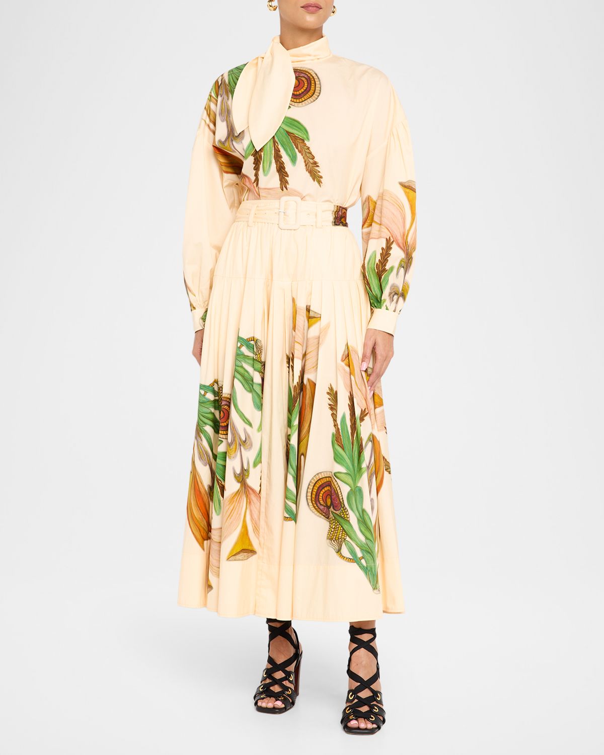 Ulla Johnson Filagree Printed Midi Skirt
