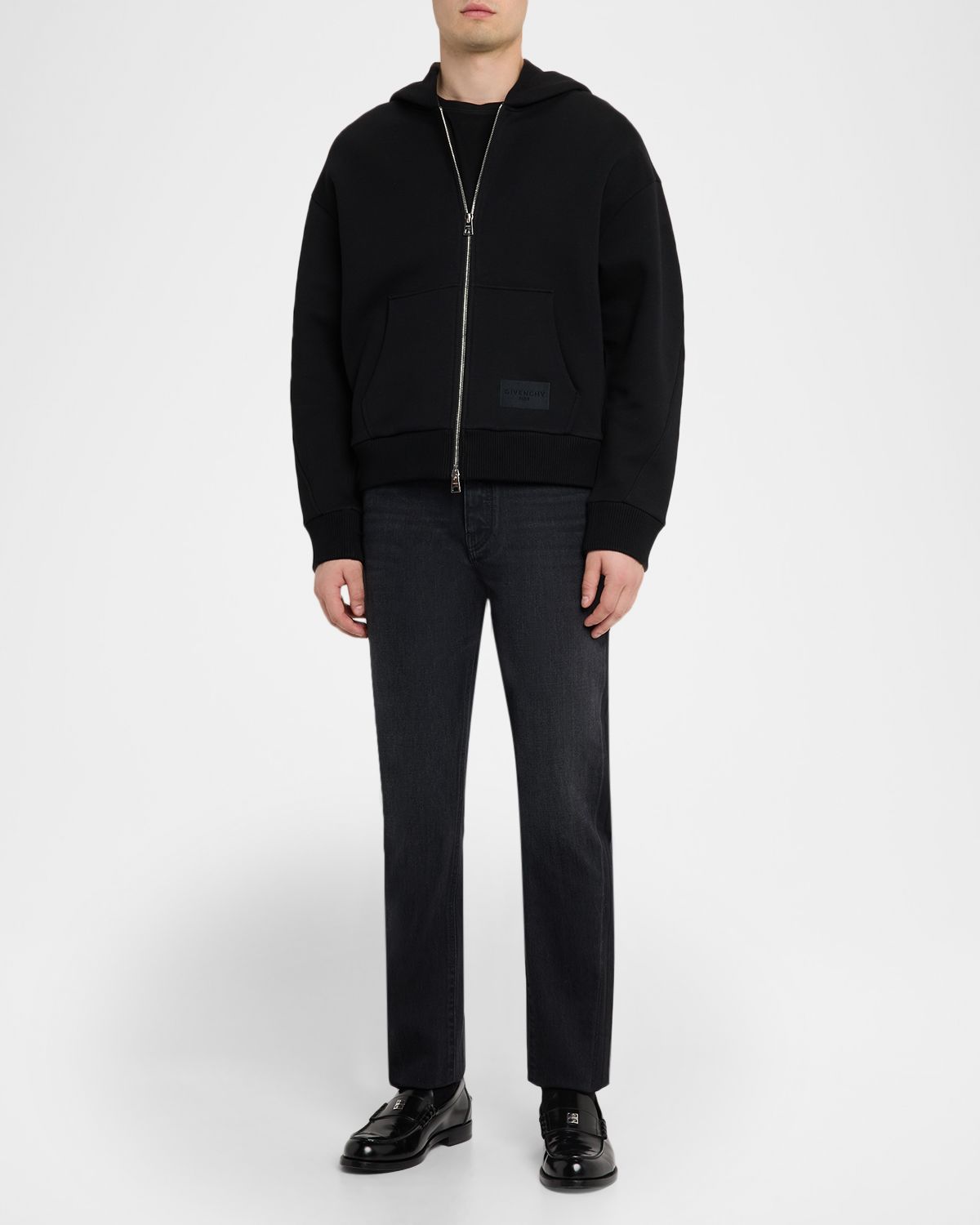 Givenchy Men 's Couture Seam Scuba Zipped Hoodie | Thumbnail 5 Givenchy Men 's Couture Seam Scuba Zipped Hoodie | Thumbnail 5