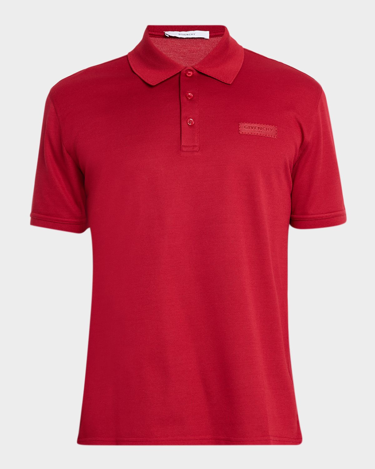 Givenchy en 's Grosgrain Label Pique Polo Shirt