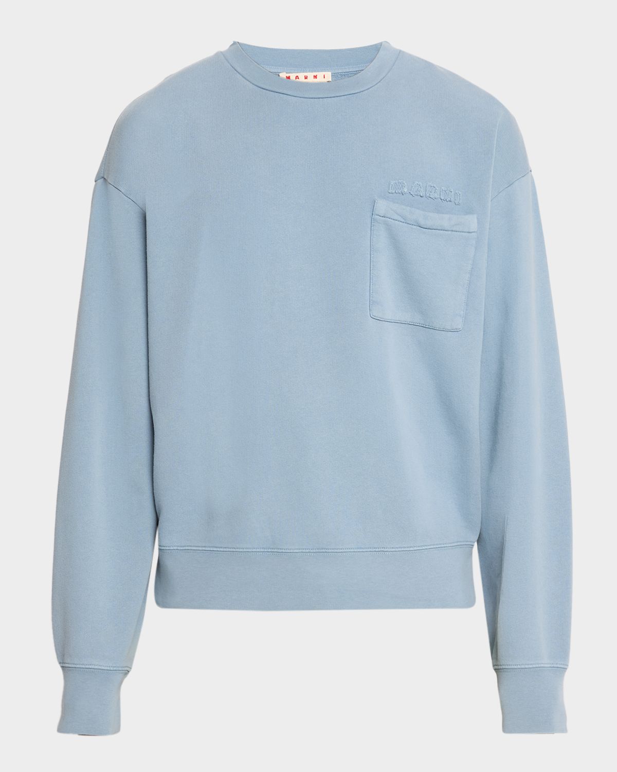 Marni Men 's Cotton Logo Applique Pocket Sweatshirt