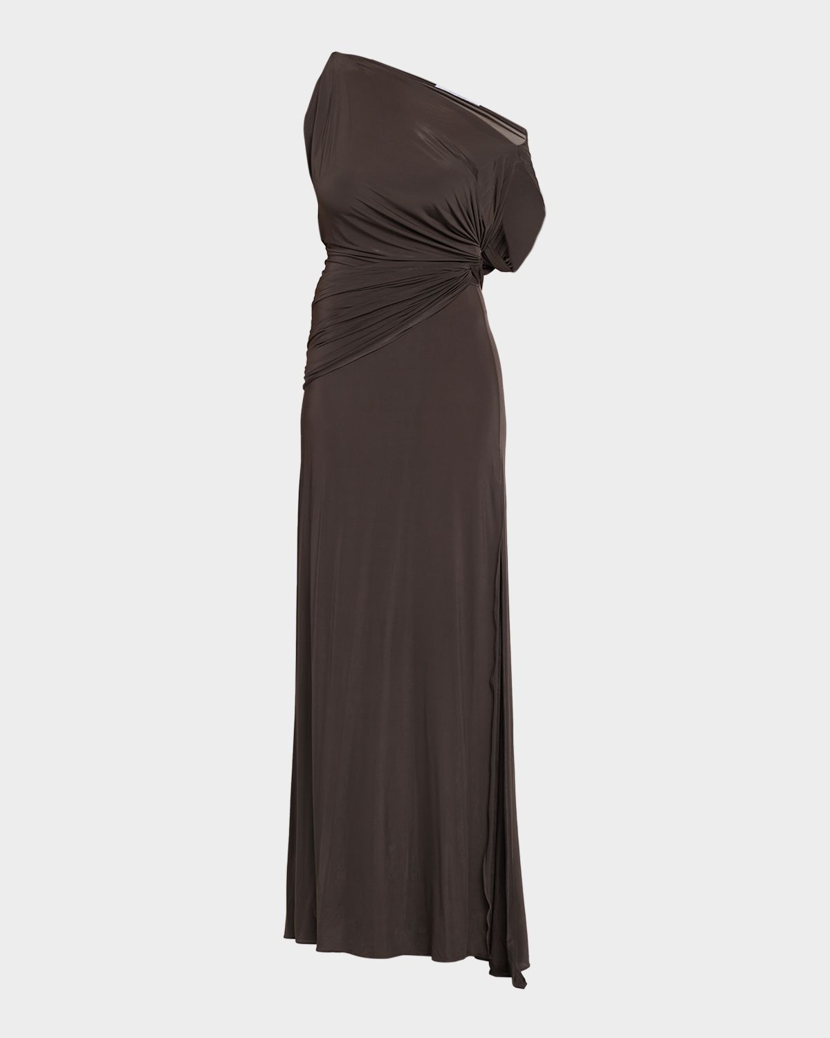 Alex Perry One-Shoulder Twisted Jersey Maxi Dress