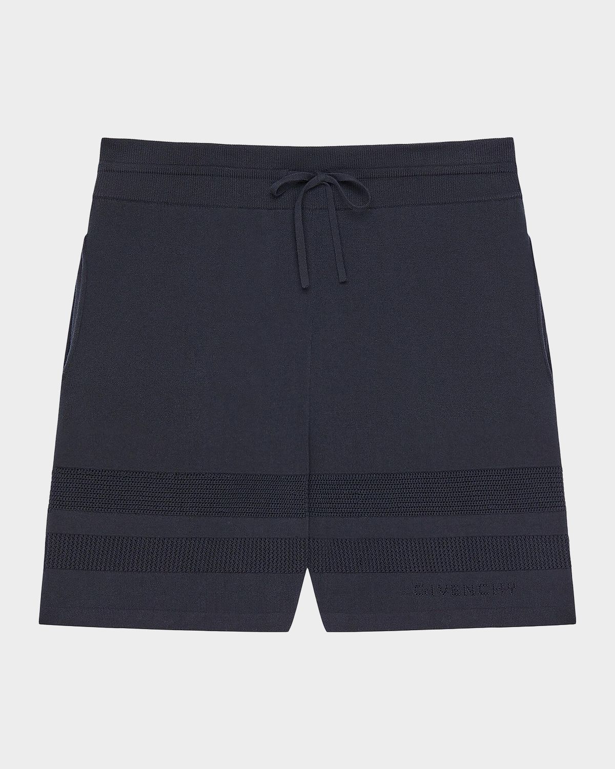 Givenchy Men 's Jacquard Stripe Knit Drawstring Shorts