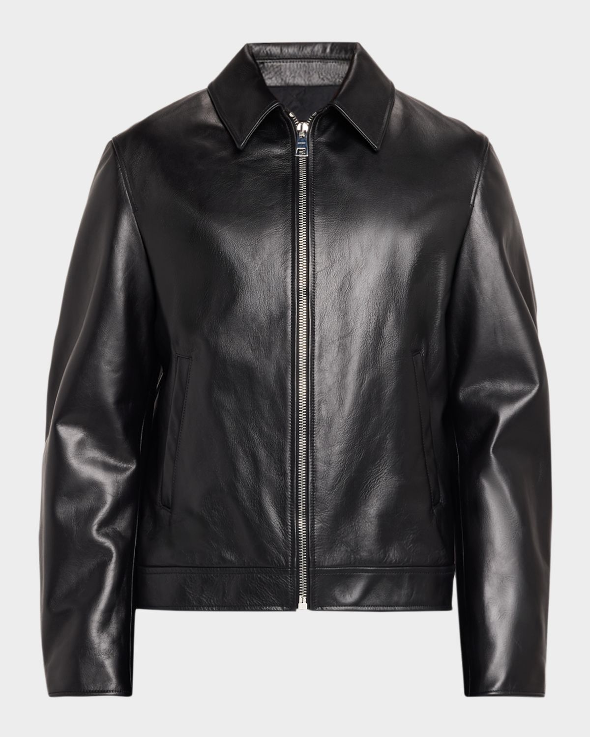Givenchy Men 's Leather Full-Zip Biker Jacket
