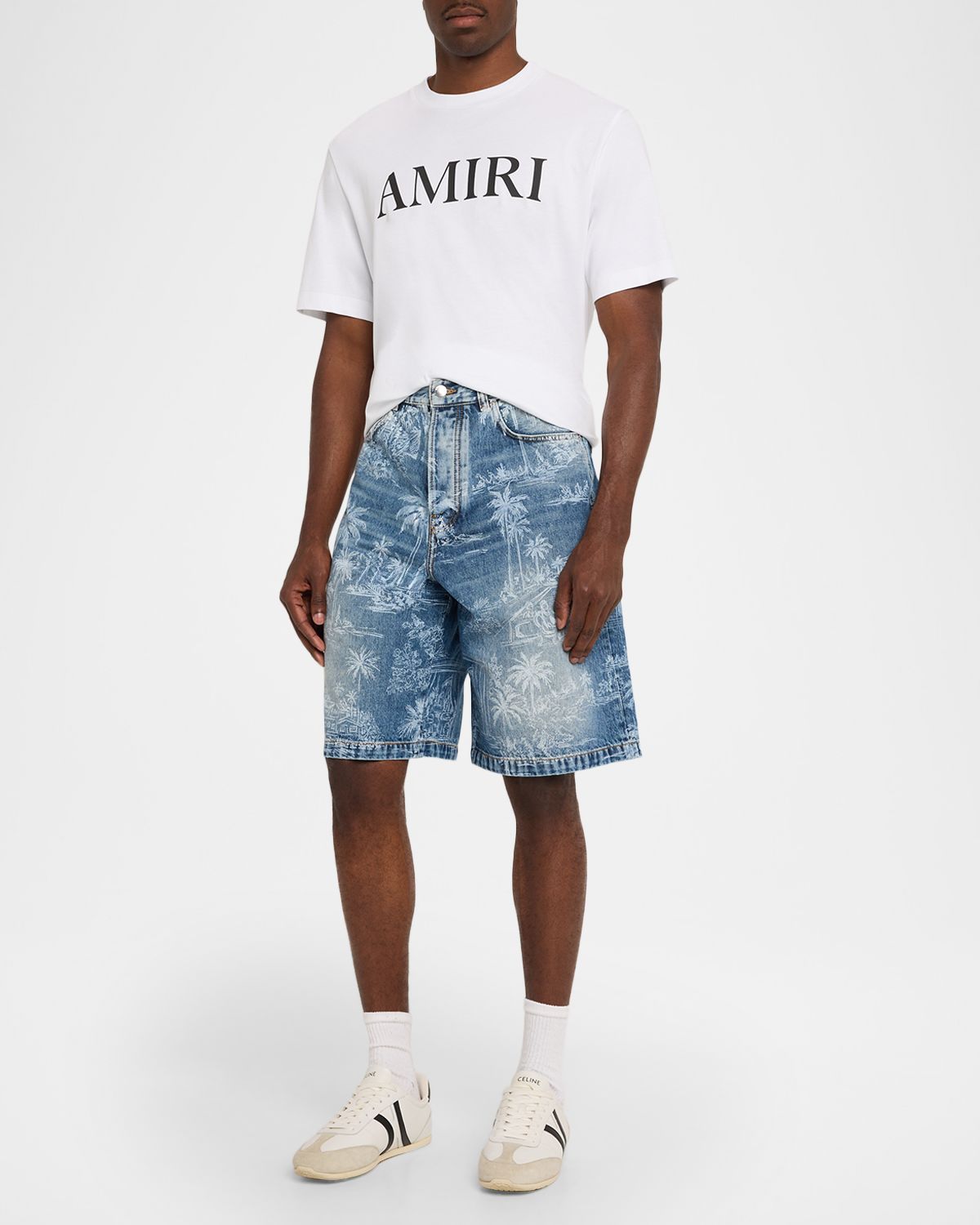 Amiri Men 's Chateau  Denim Five-Pocket Shorts