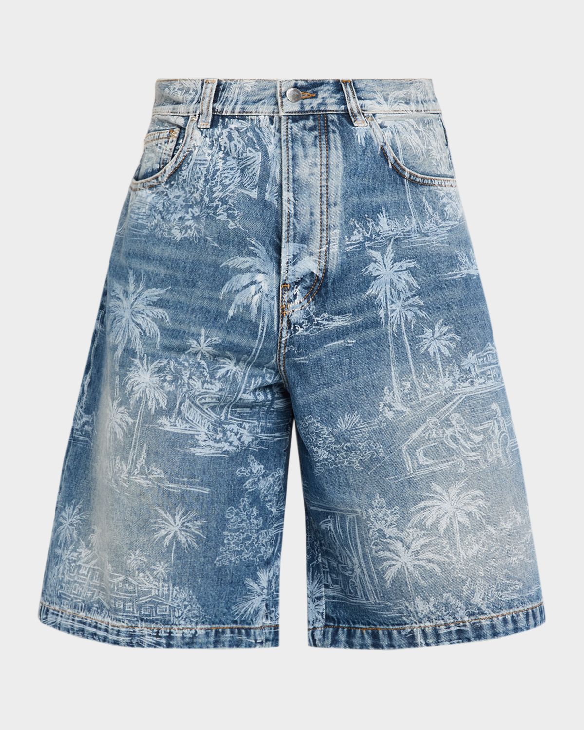 Amiri Men 's Chateau  Denim Five-Pocket Shorts