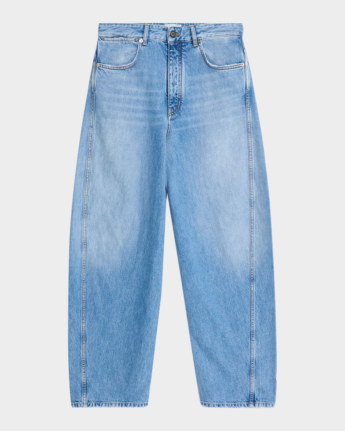 Givenchy Men 's Stone-Washed Barrel-Leg Jeans | Thumbnail 6