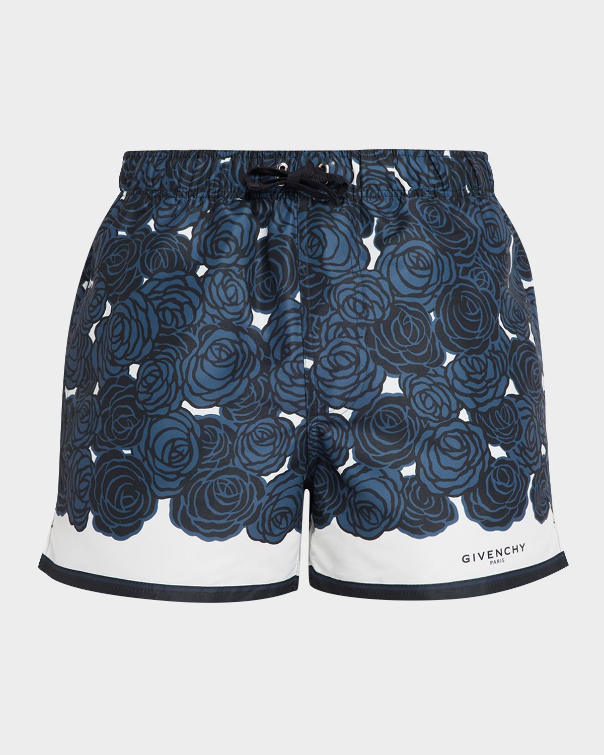 Givenchy Men 's hort-Length Rose-Print Nylon wim Trunks