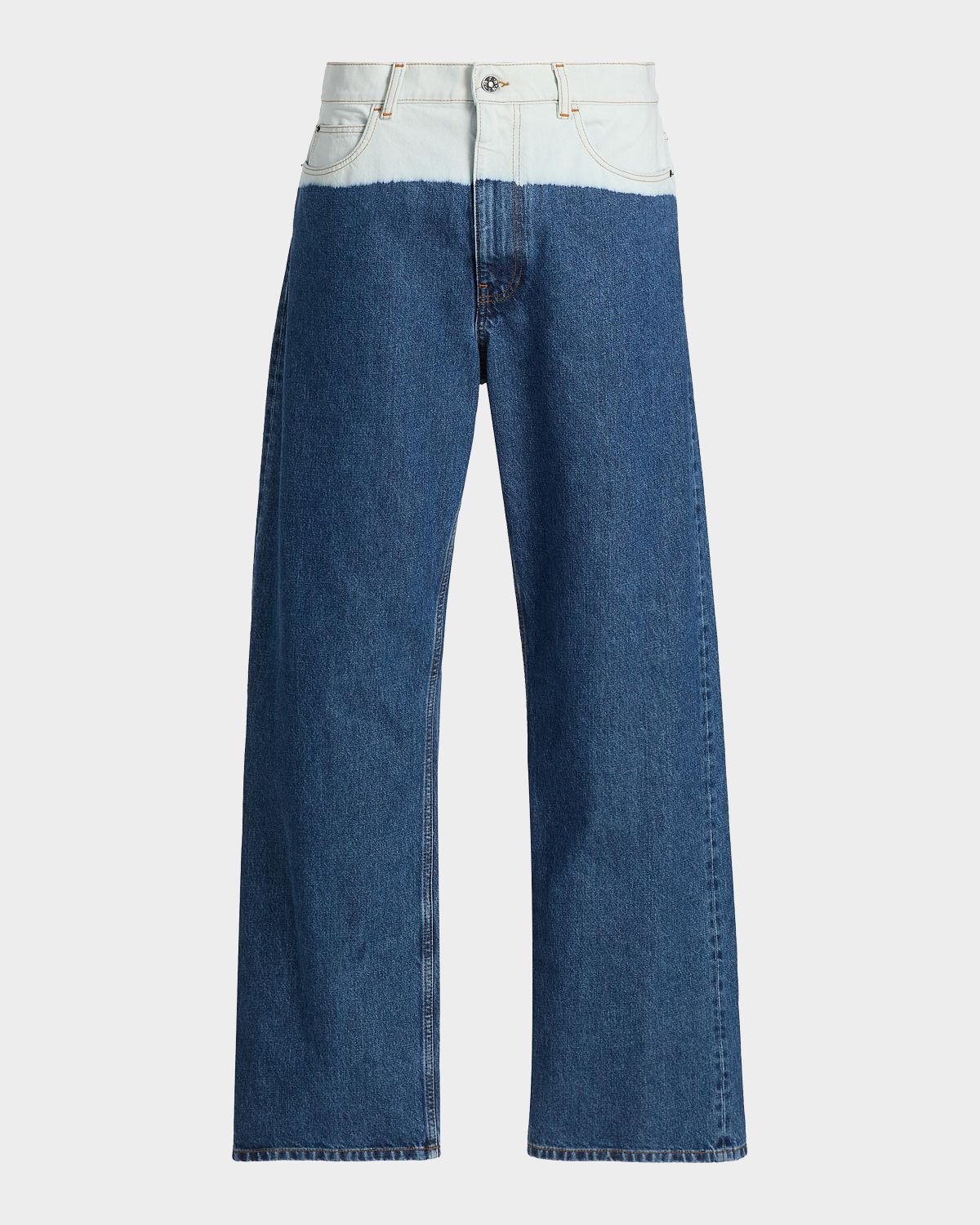 Marni Men 's Degrade Bleach Denim Wide-Leg Jeans