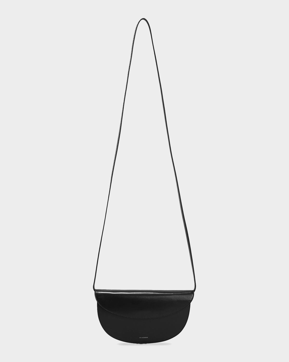 Jil Sander Curve Leather Wallet with Strap